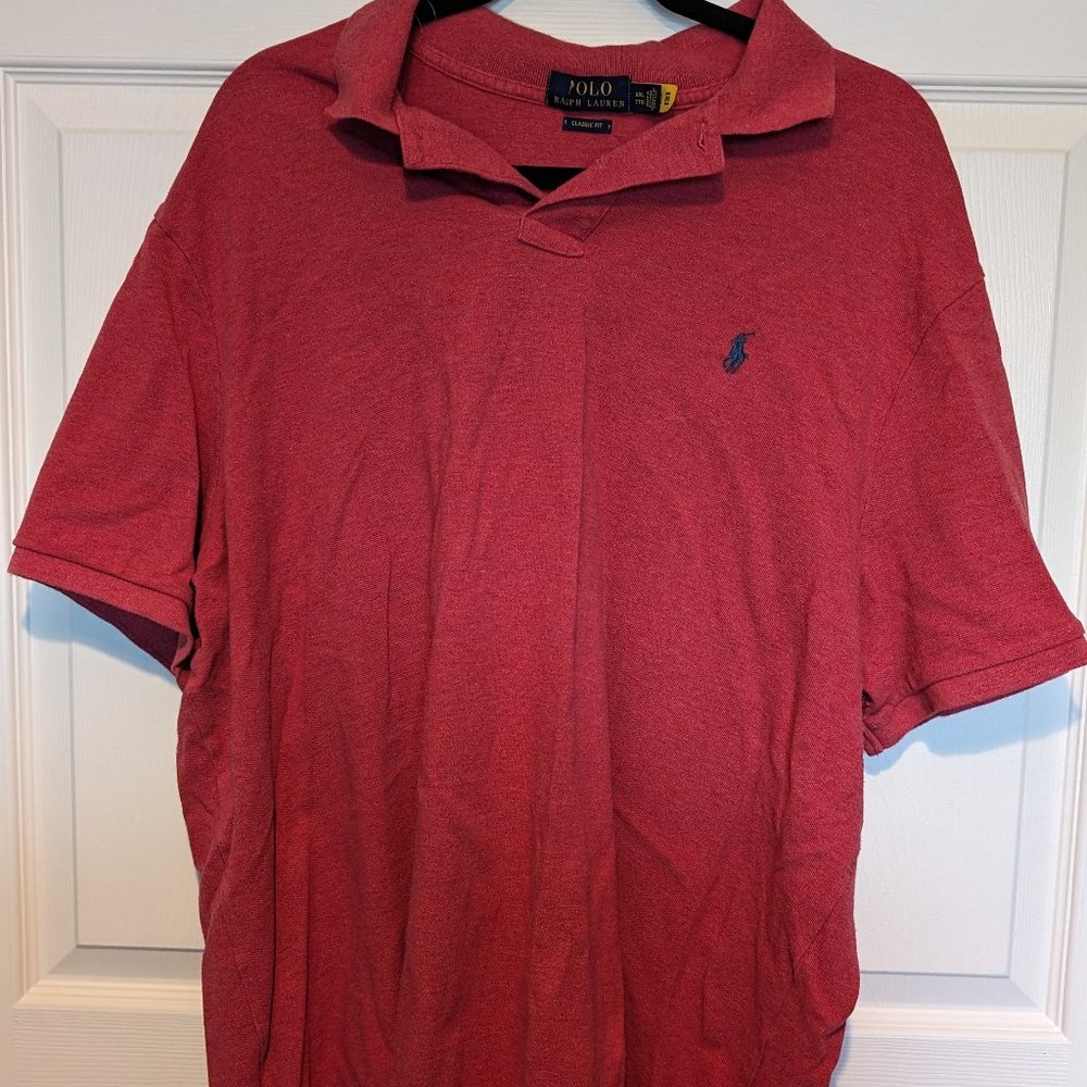 Polo Ralph Lauren | Men's Classic-Fit Mesh Polo Shirt | Red Heather | Size XXL